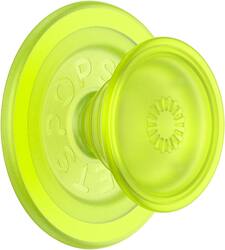 PopSockets - MagSafe PopGrip Universal Magnetic Grip & Stand with Adapter Ring for Cell Phones - GITD Chartreuly Translucent - Front_Zoom