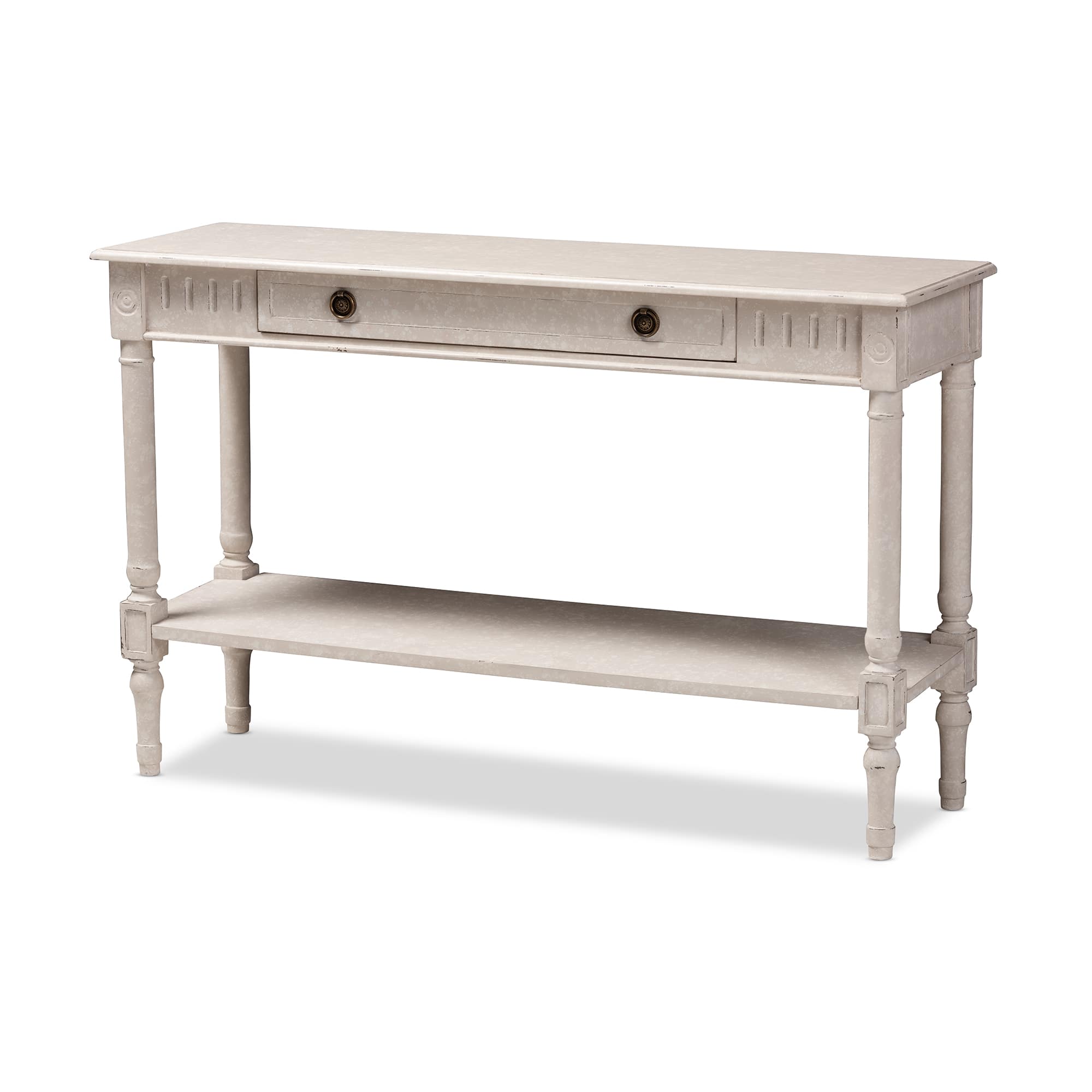 Baxton Studio - Ariella Country Cottage Farmhouse 1-Drawer Console Table - Whitewashed
