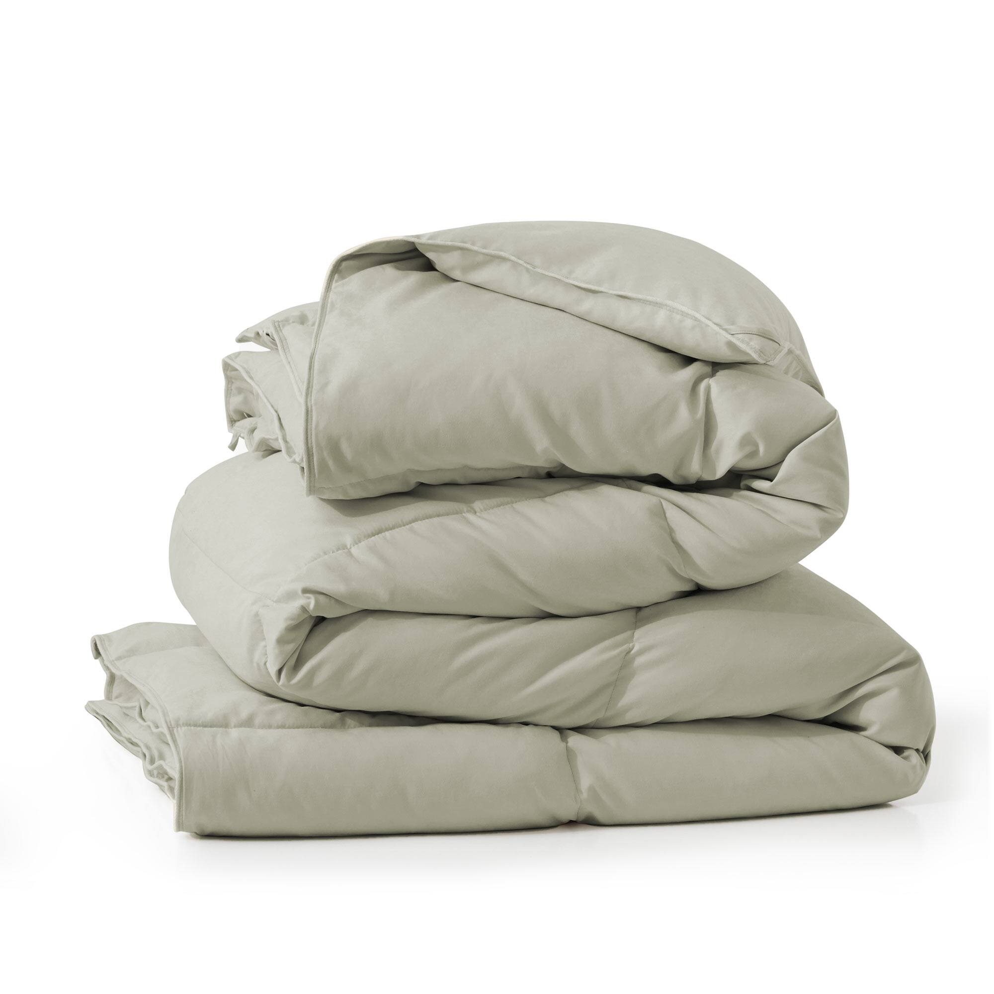 Alt View 3. Peace Nest - Peace Nest All-Season Medium Warmth White Goose Feather Down Fiber Comforter Duvet Insert, Sage Green, Cal King - Sage Green.