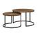 Angle. CorLiving - Fort Worth Wood Grain Finish Nesting Coffee Table - Brown.