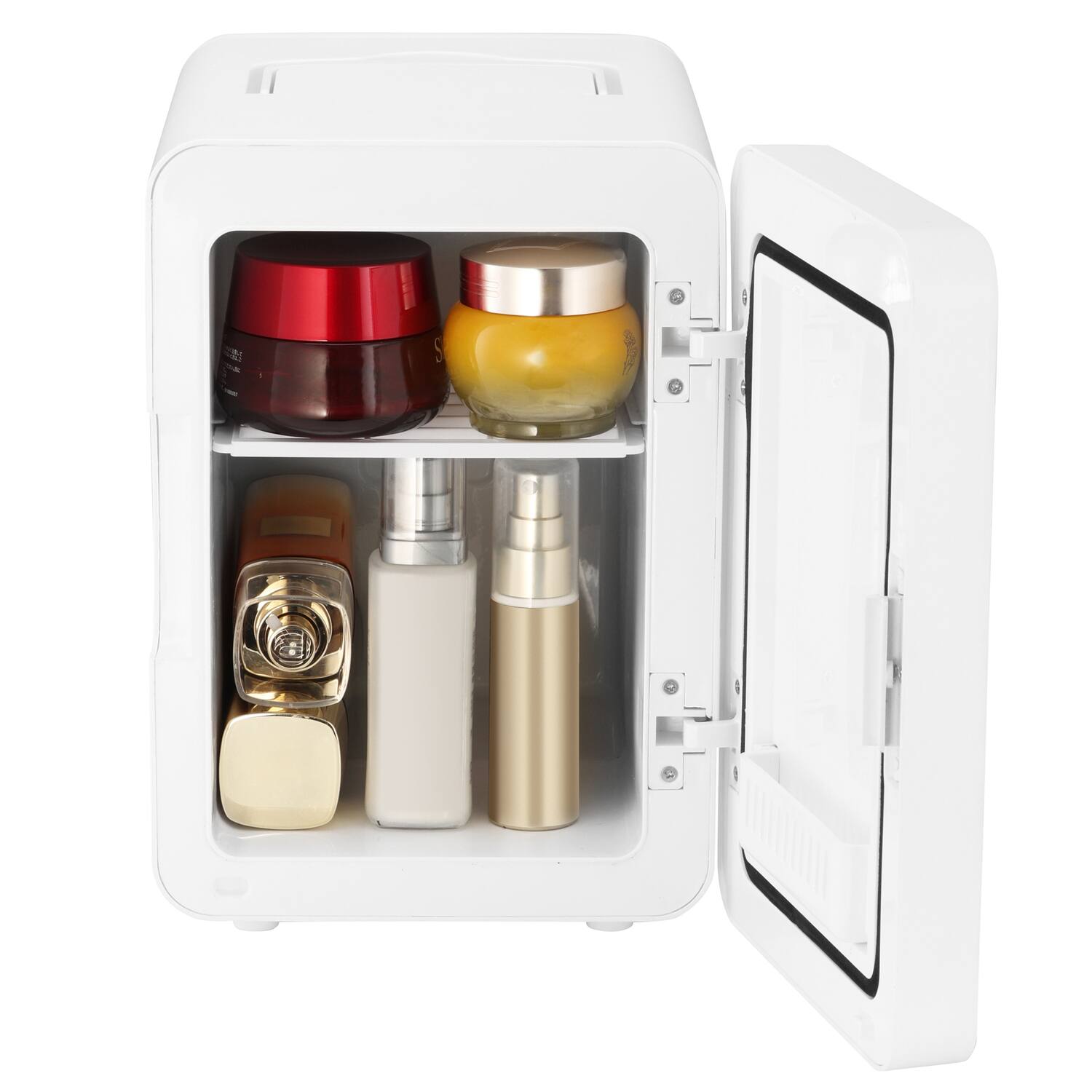 Back. Frigidaire - 9-Can Lighted Mirror Beauty Fridge - White.