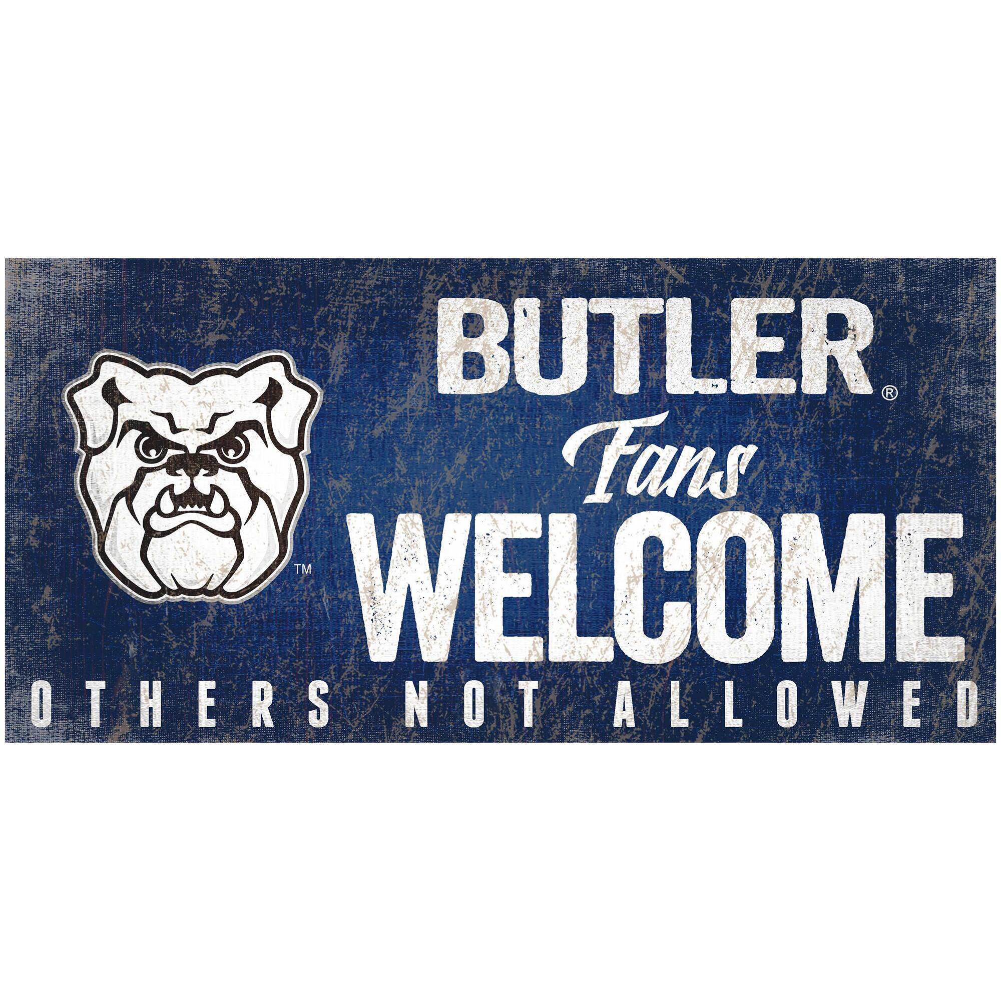 Butler Bulldogs 6" x 12" Fans Welcome Sign