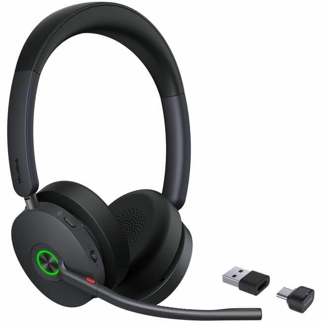 Yealink - BH74 Headset - Microsoft Teams Certification - Stereo - Wireless - Bluetooth - 164 ft - 20 Hz to 20 kHz - Blue