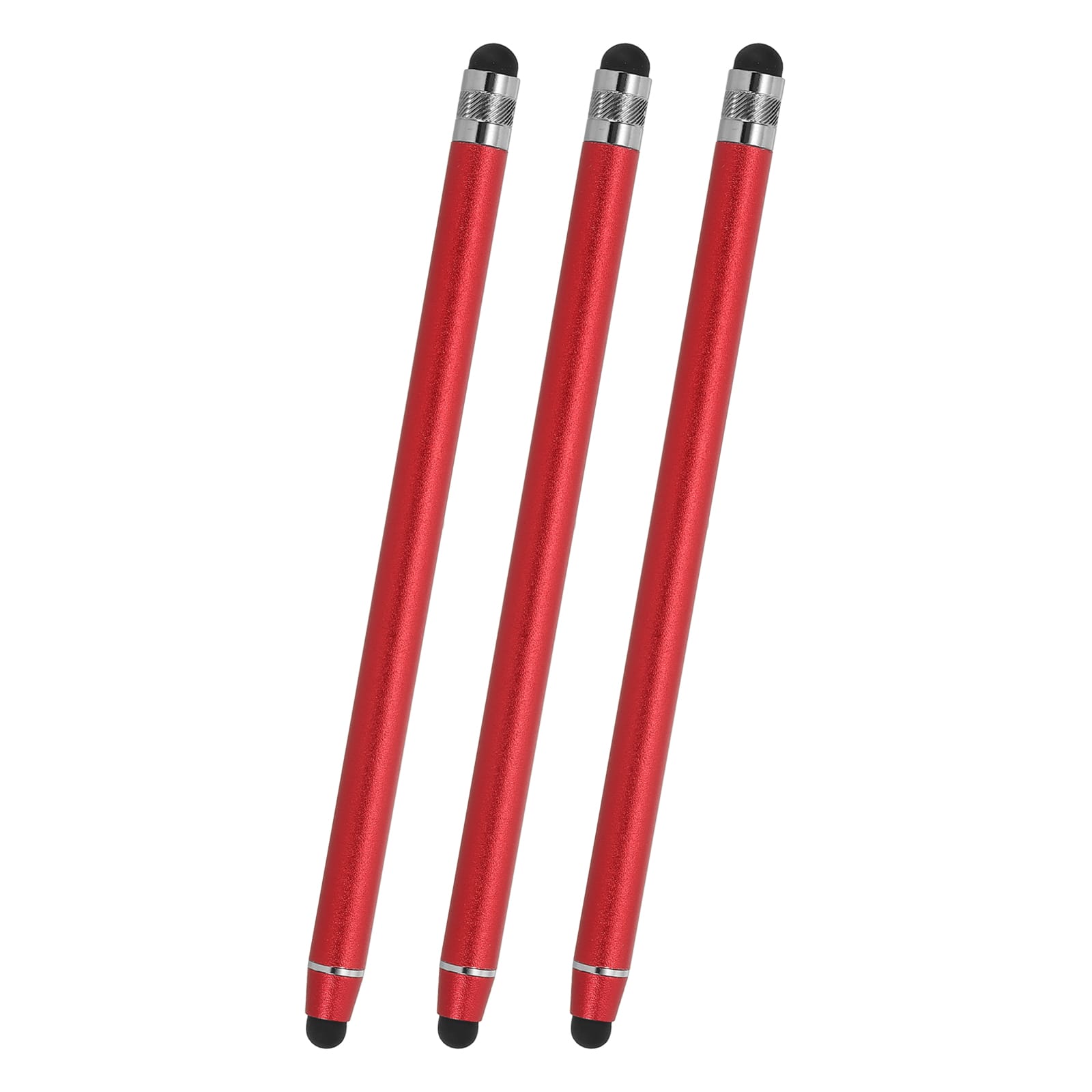 Unique Bargains - 3pcs Stylus Pens for Touch Screens, 2 in 1 High Sensitivity Universal Pen Capacitive Stylus for Phone Tablets Laptop - Red