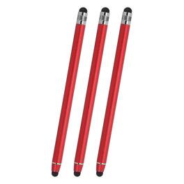 Unique Bargains - 3pcs Stylus Pens for Touch Screens, 2 in 1 High Sensitivity Universal Pen Capacitive Stylus for Phone Tablets Laptop - Red