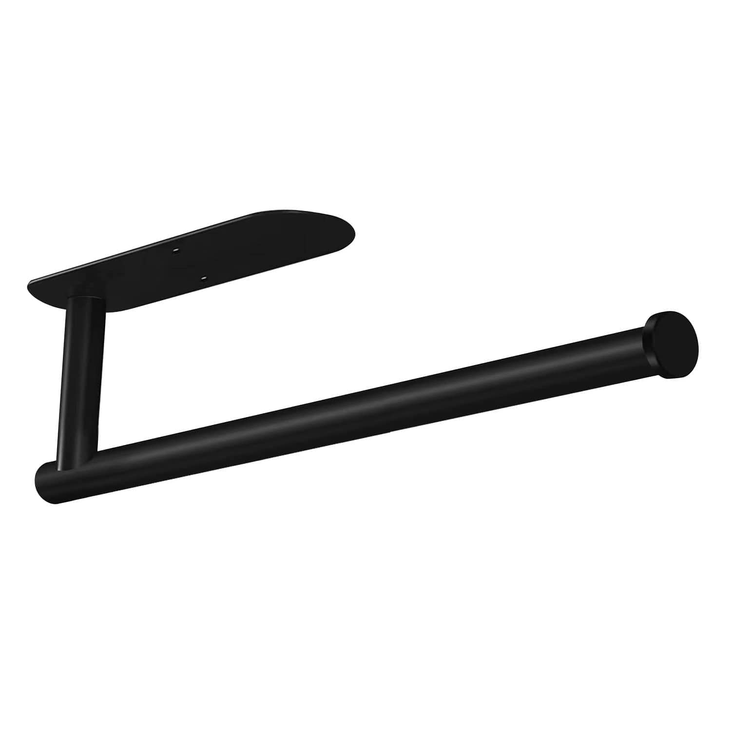 Dazzed Corner - Stainless Steel Paper Towel Holders, Self-Adhesive or Screws Mount Towel Bar - Black