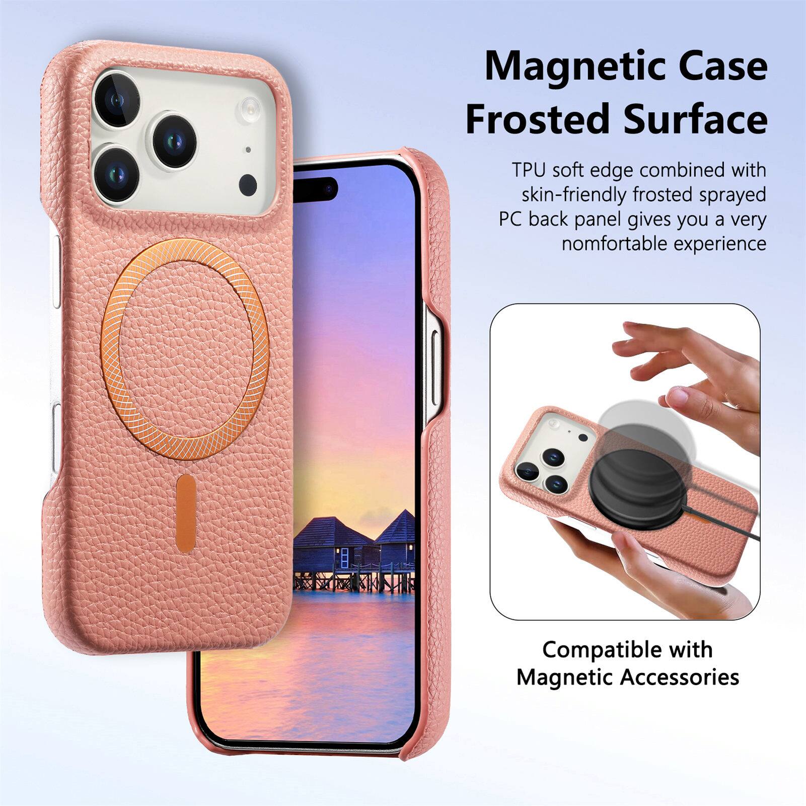 Magnetic Case Frosted Surface

TPU soft edge combined with skin-friendly frosted sprayed PC back panel gives you a very comfortable experience

Compatible with Magnetic Accessories