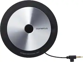 Olympus - ME33 Omnidirectional Microphone, 3.5mm Wired Mic for PC/Mac, Voice Recording & Video Conferences, Lightweight, Scalable - Black