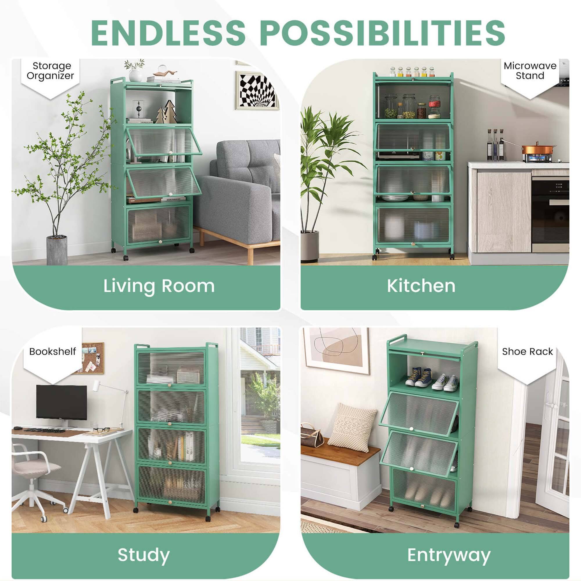 ENDLESS POSSIBILITIES Storage Organizer Microwave Stand Living Room Kitchen Bookshelf Shoe Rack Study Entryway