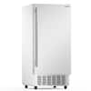 Front. Coolski - Coolski 15" W Commercial Under Counter Ice Maker Machine, 80 lbs/Day, 30 lbs Storage - Silver.