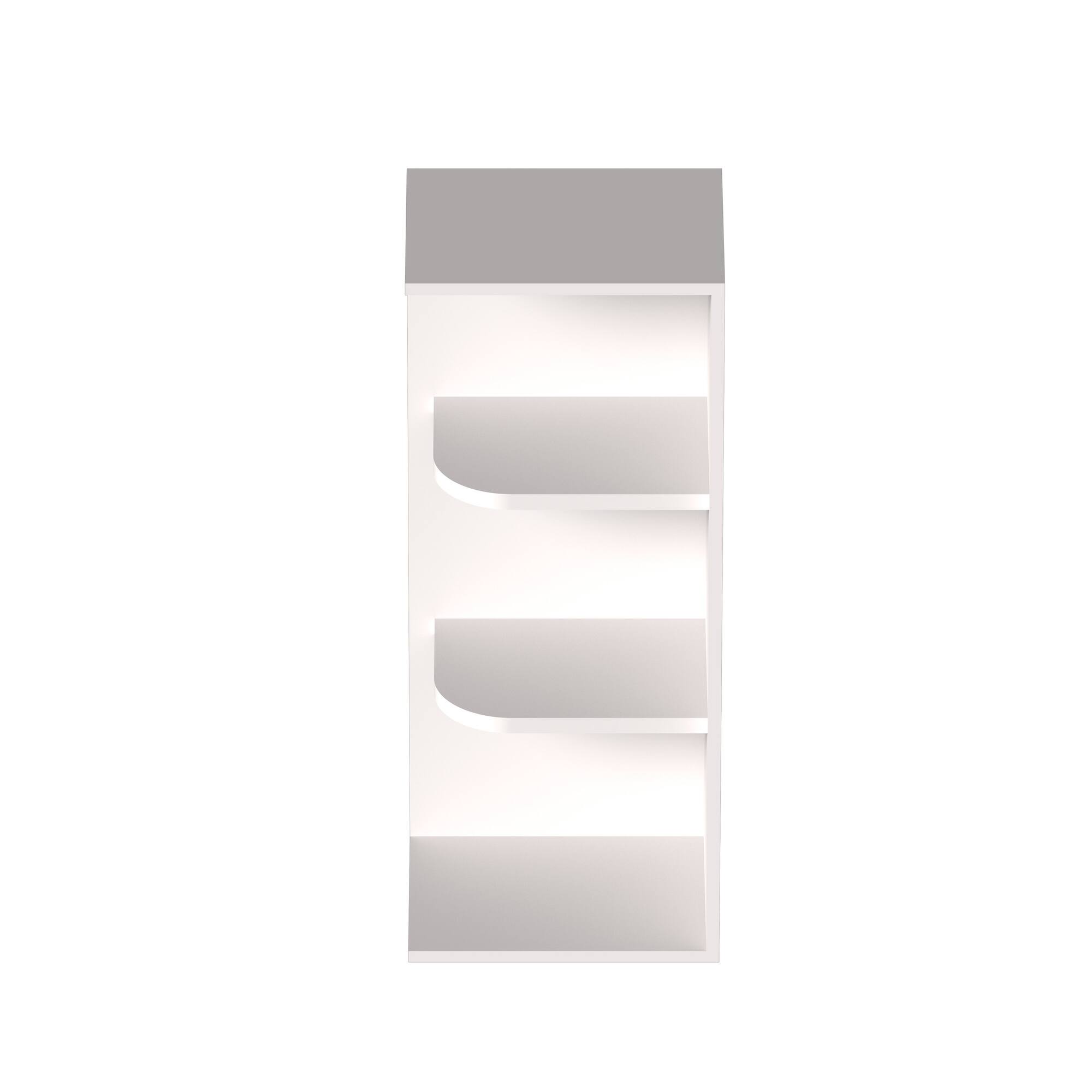 Angle. Boyel Living - 12-in W x 30-in H x 9-in D Shaker Open End Shelf Kitchen Wall Cabinet - Glacier White.