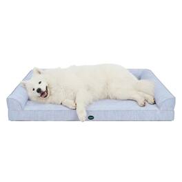 Ownpets - Cooling Orthopedic Dog Bed with Removable Washable Cover for Large Dogs - Blue Gray
