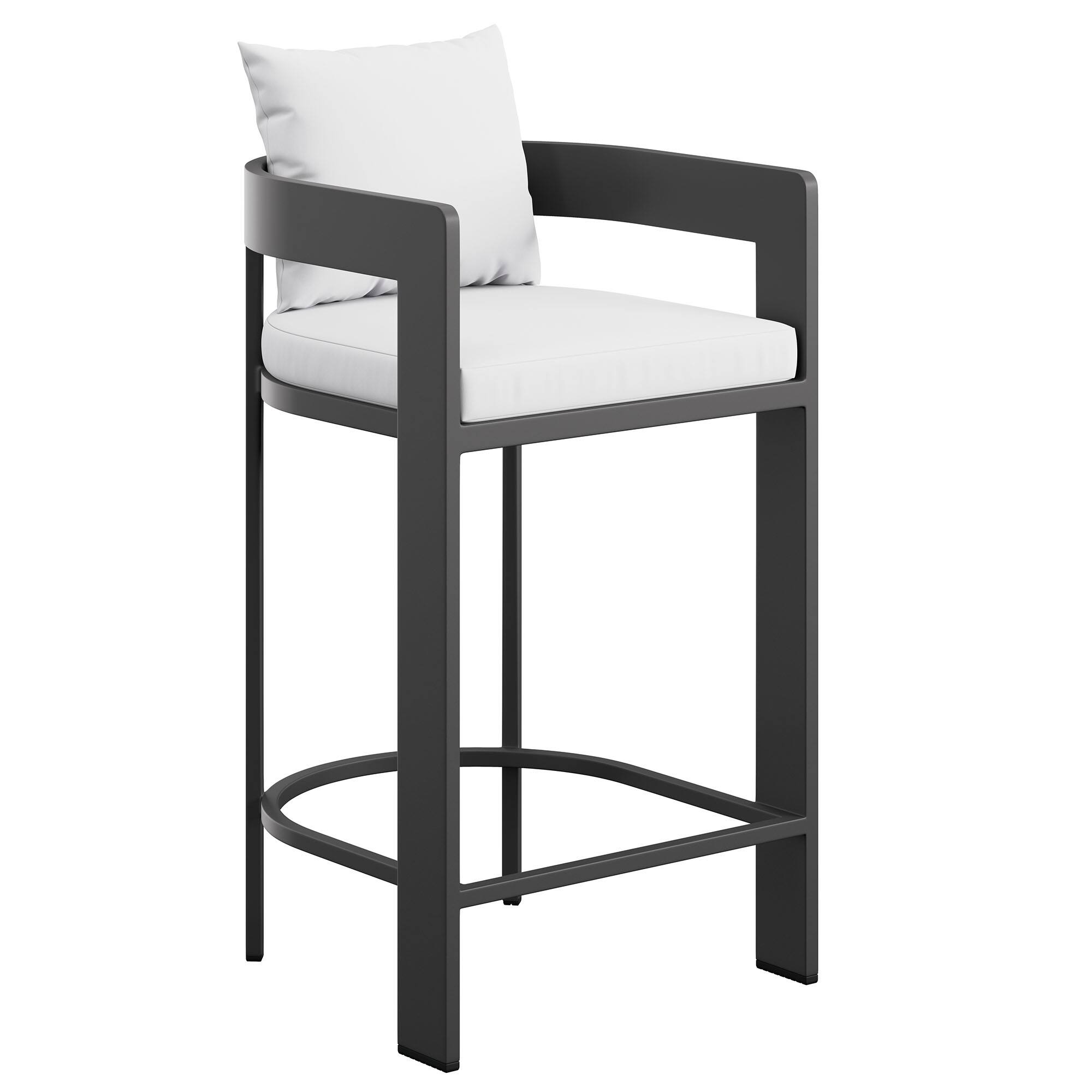 Angle. Modway - Tahoe Outdoor Patio Aluminum Bar Chair by Modway - White.