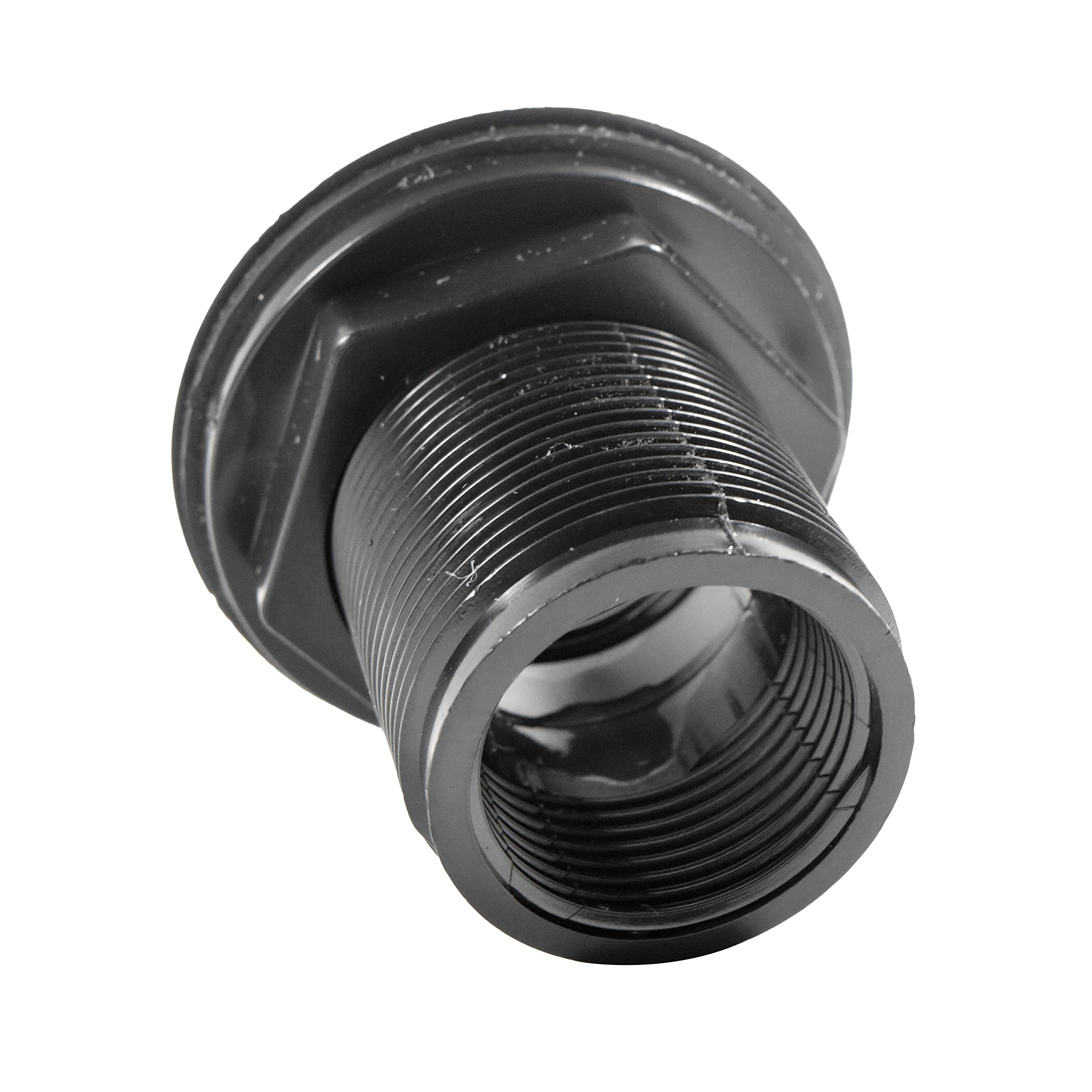 Alt View 4. HQRP - 2-Pack 1 in ABS Bulkhead Fitting - Double Threaded Tank Connector for Rain Barrels.