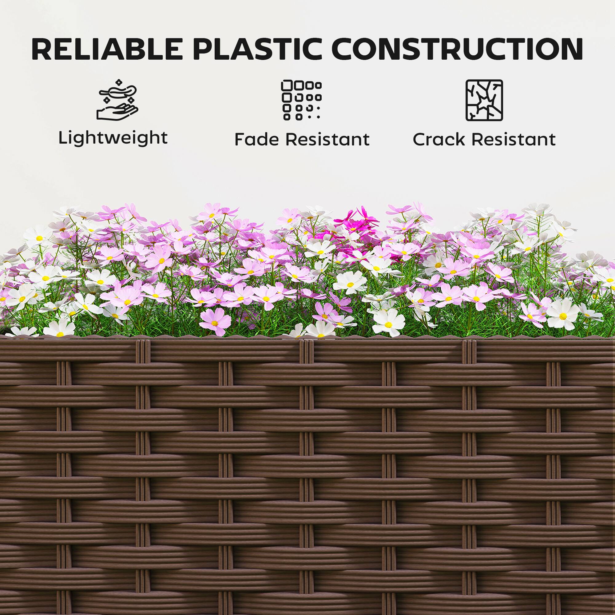 RELIABLE PLASTIC CONSTRUCTION

- Lightweight
- Fade Resistant
- Crack Resistant