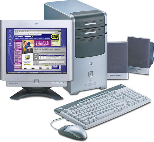 Front Standard. Hewlett-Packard - Pavilion 519J Desktop and 17" Flat-Screen Monitor.