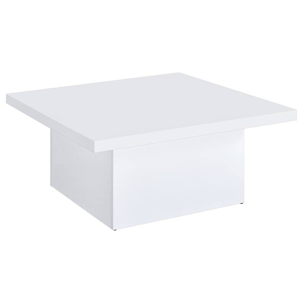 Alt View 4. Coaster Co. of America - Devar 3-piece Square Coffee End Table Set White High Gloss - White High Gloss.