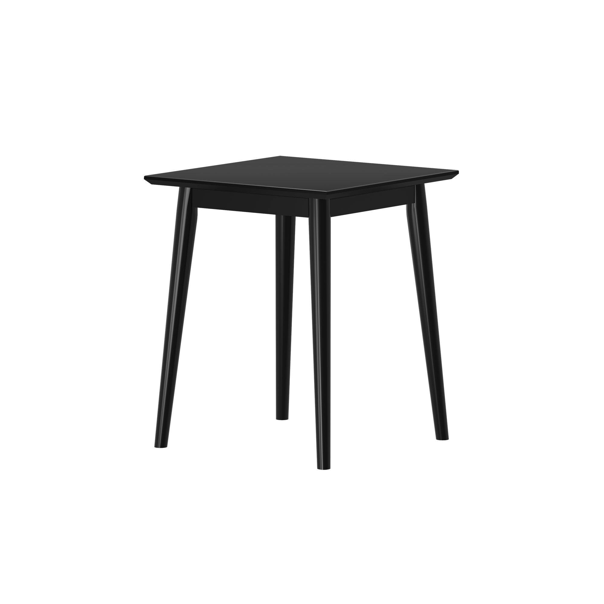 Alt View 2. Plank+Beam - Mid-Century Modern Square Side Table (20in x 20in / 510mm x 510mm), Black - Black.