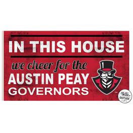 Jardine - Austin Peay State Governors 11" x 20" Indoor/Outdoor In This House Sign - Red