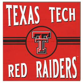 Jardine - Texas Tech Raiders 10'' x 10'' Retro Team Sign - Red
