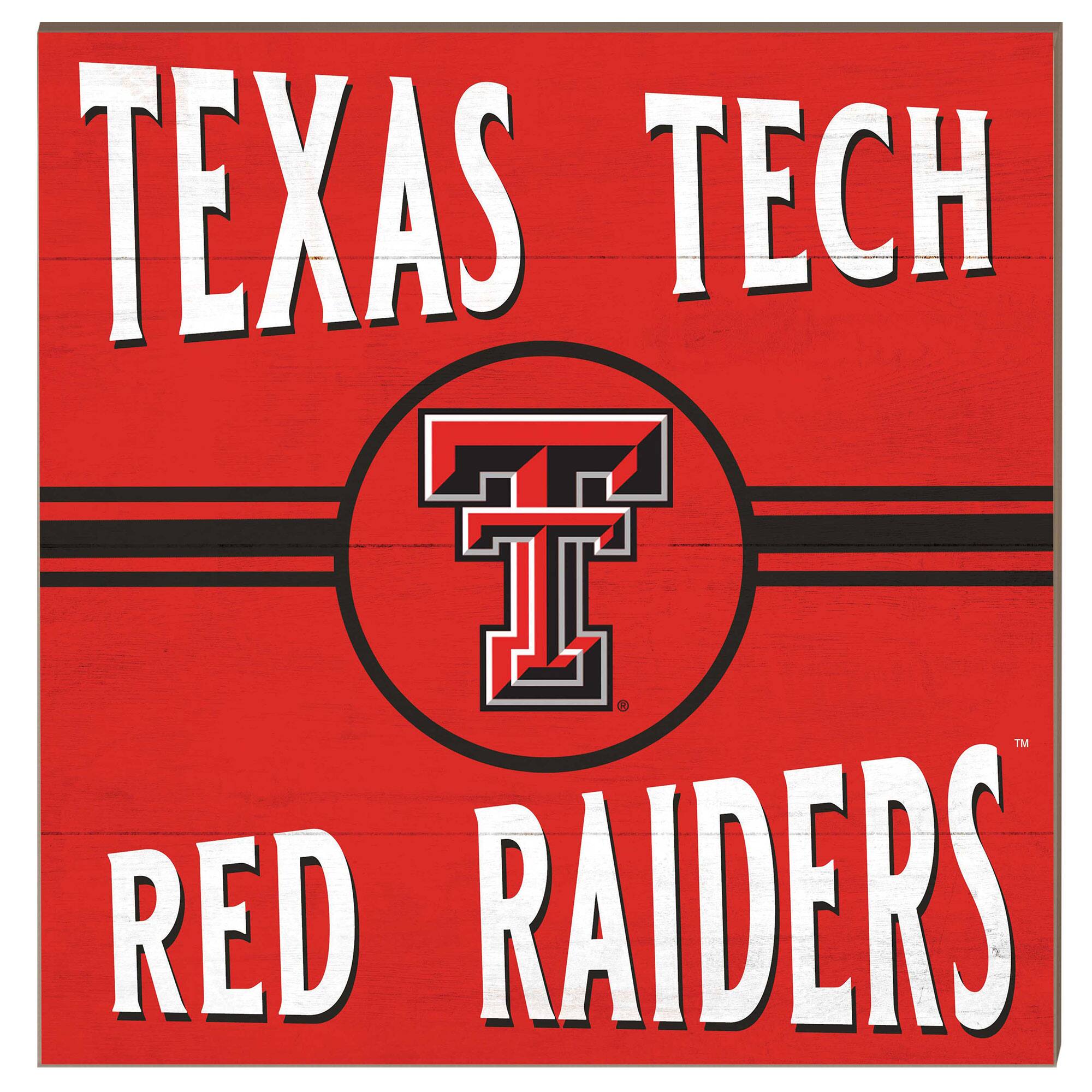 Texas Tech Red Raiders 10'' x 10'' Retro Team Sign