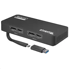 4K DisplayLink N DVI DNE Onplayhurt DISPLAY 1 HDMI plugable DisplayPort HDMI DISPLAY 2