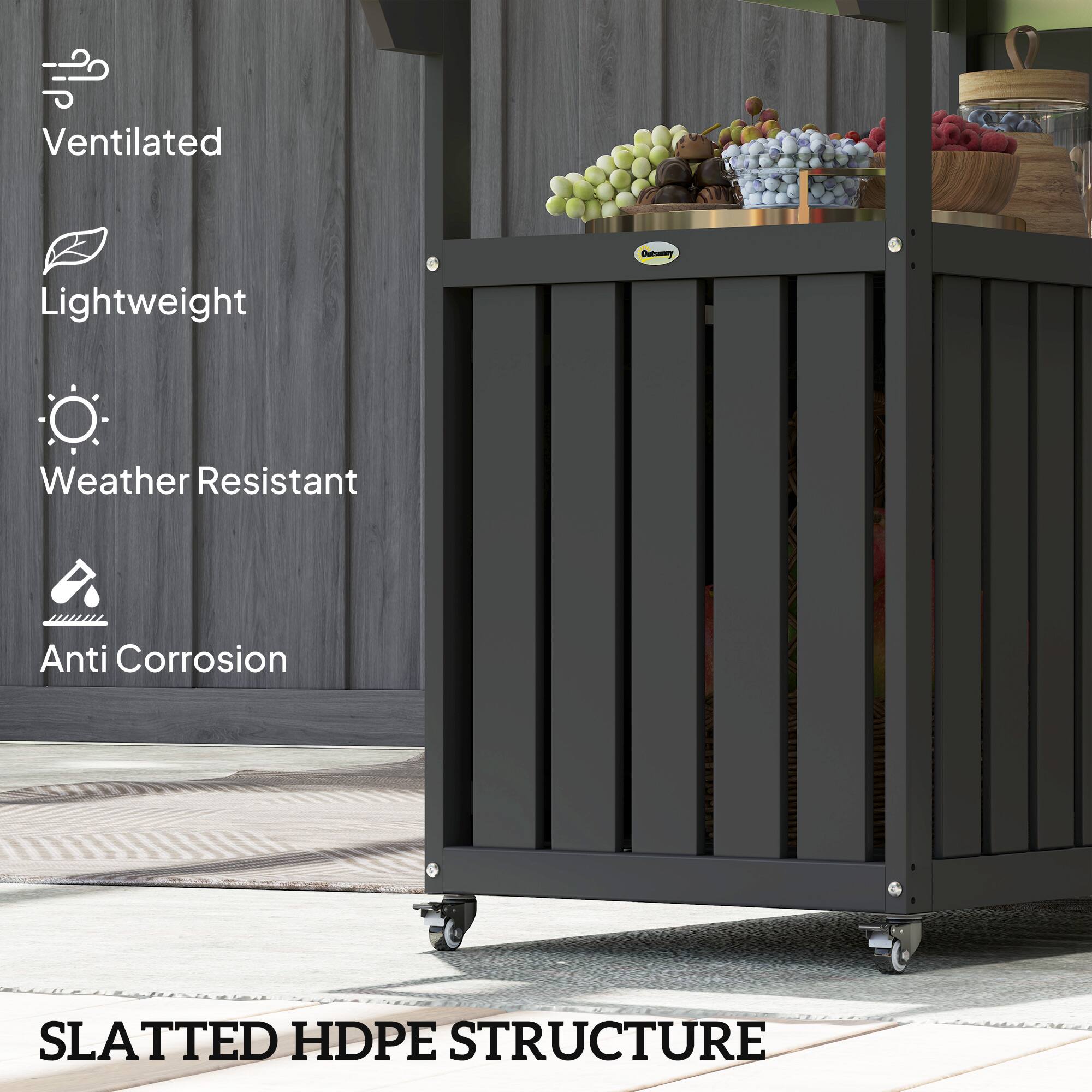 Ventilated, Lightweight, Weather Resistant, Anti Corrosion, Slatted HDPE Structure