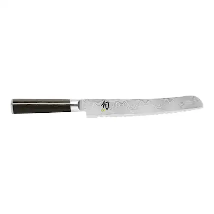 Front. Shun - Classic Bread Knife, 9 Inch - Black.