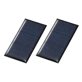 Unique Bargains - 2pcs 1.5V 0.24W 160mA Mini Solar Panels, Small Solar PV Cells for DIY Electric Toy Materials Kits - Black