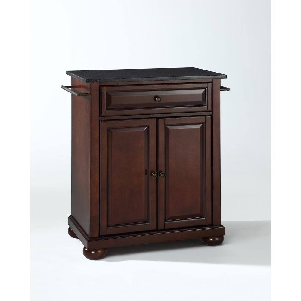 Back. Crosley Furniture - Alexandria Granite Top Portable Kitchen Island/Cart - Mahogany.