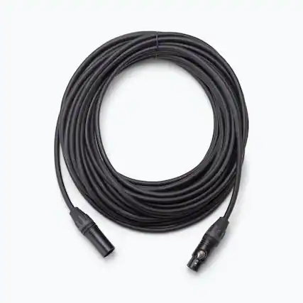 Front. On Stage Stands - On-Stage Production-Grade MC-50 Microphone Cable (Gold Plated XLR to XLR Connectors, Double Braided Jacket, - Black.