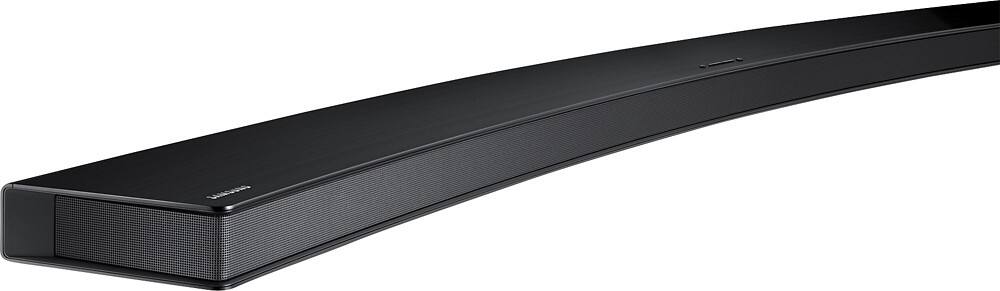 Angle. Samsung - 9.1-Channel Curved Soundbar with 8" Wireless Active Subwoofer - Black.