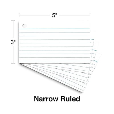 5" x 3" Narrow Ruled