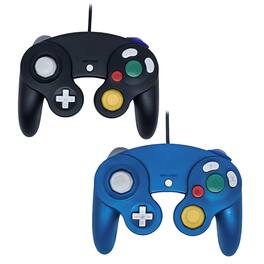Kitcheniva - Wired NGC Controller Gamepad For Nintendo GameCube & Wii U Console 2 Pcs Black/Blue - Black / Blue