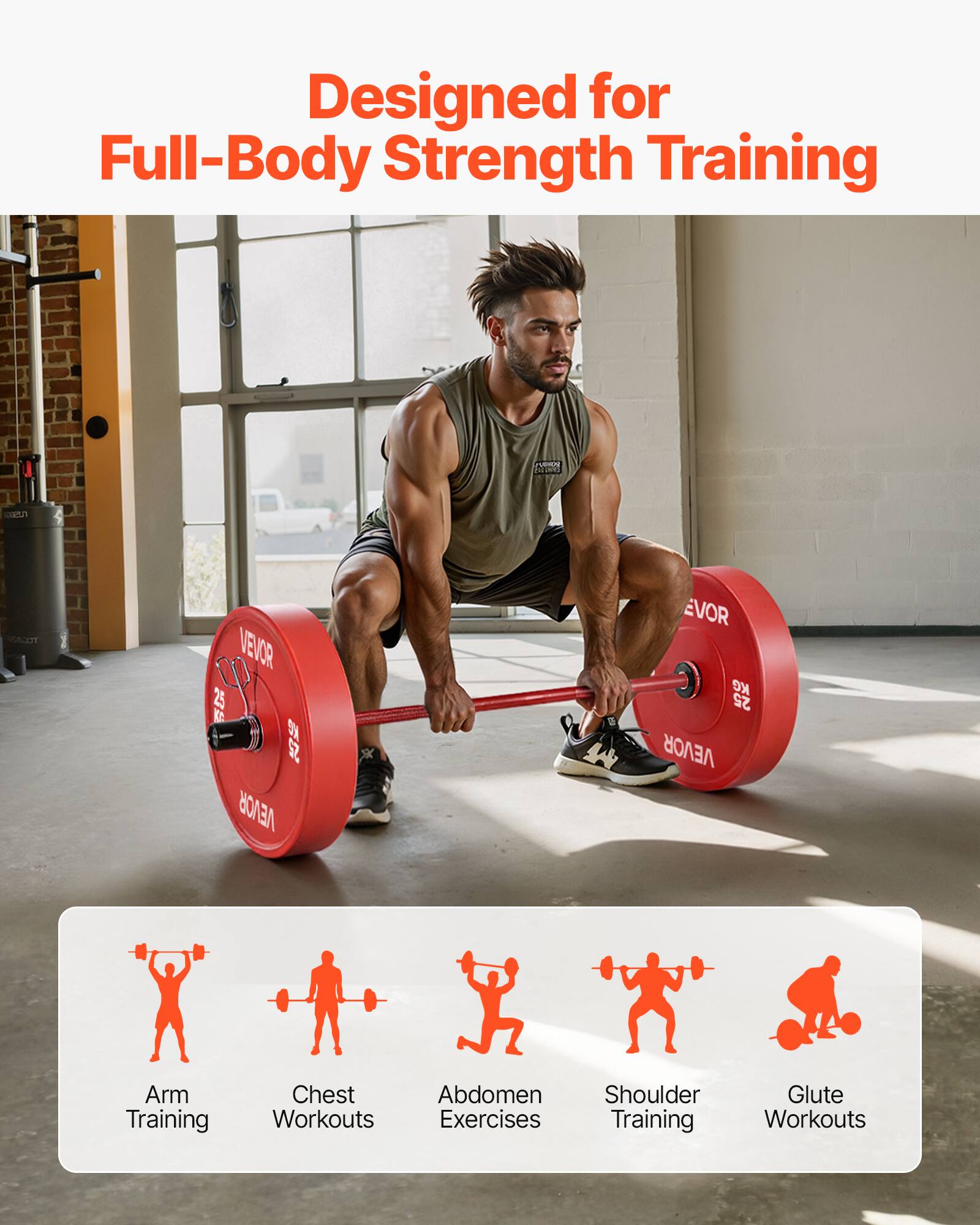 Designed for Full-Body Strength Training

- Arm Training
- Chest Workouts
- Abdomen Exercises
- Shoulder Training
- Glute Workouts