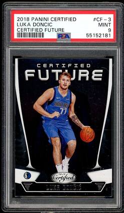 Luke Doncic Rookie Card 2018-19 Panini Certified Certified Future #cf-3 PSA 9