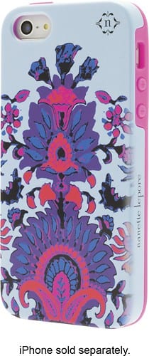 Front. Nanette Lepore - Flourish Paisley Case for Apple® iPhone® SE, 5s and 5 - Blue.