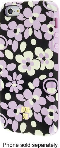 Best Buy Anna Sui Pop Flowers Case For Apple Iphone Se 5s And 5 Black Purple White Co8432u