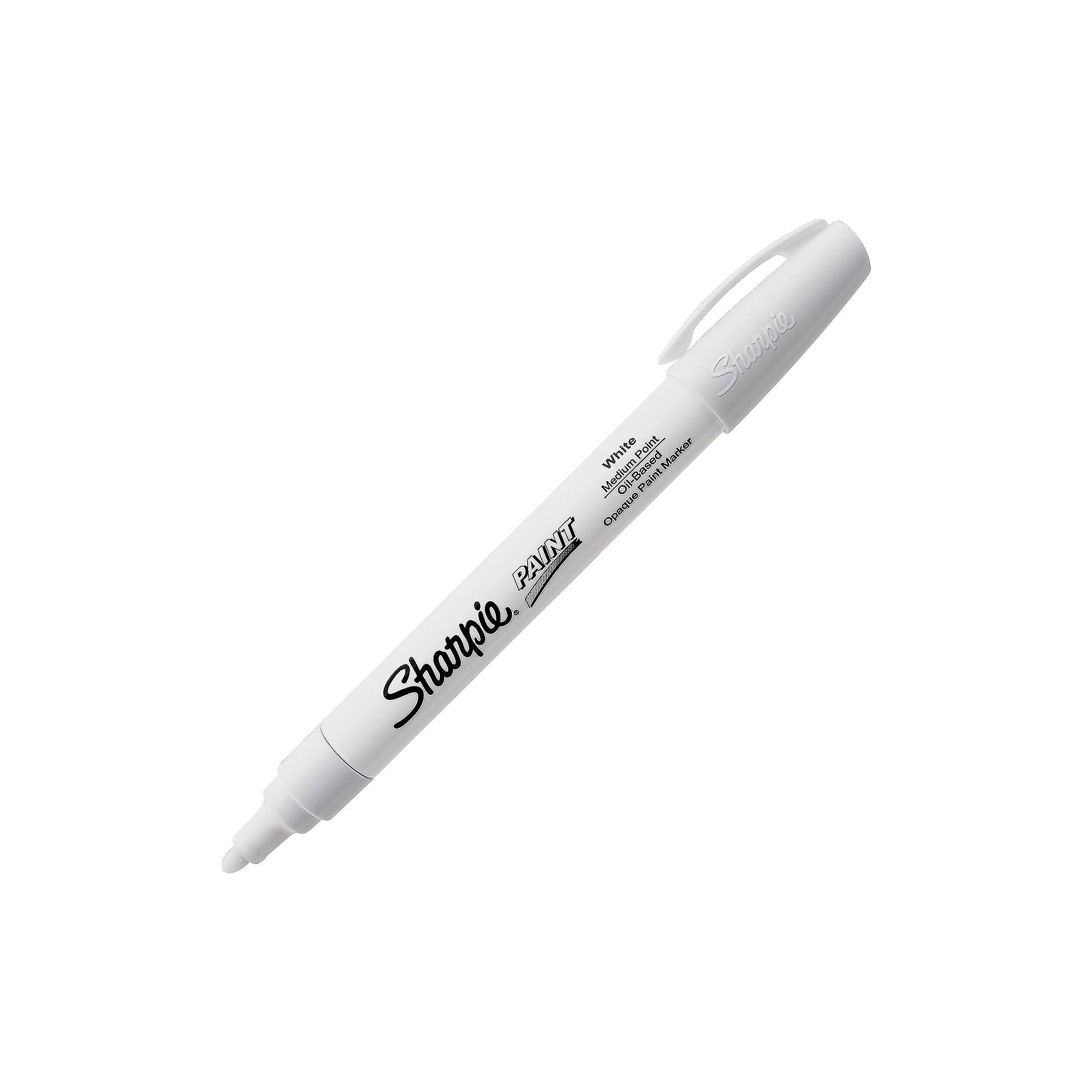 Sharpie White Medium Point - Based Point Marker Oil- Paint Opaque PAINT Sharpie
