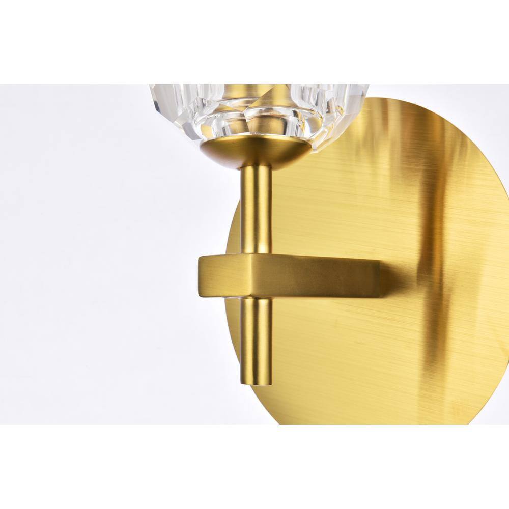 Alt View 1. Elegant Lighting - Eren 1 light Gold wall sconce - Gold.