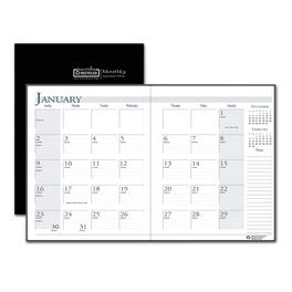 House of Doolittle - Recycled Ruled 14 Month Planner with Leatherette Cover 10 x 7 Black Cover 14 Month Dec 2025 to Jan 2027