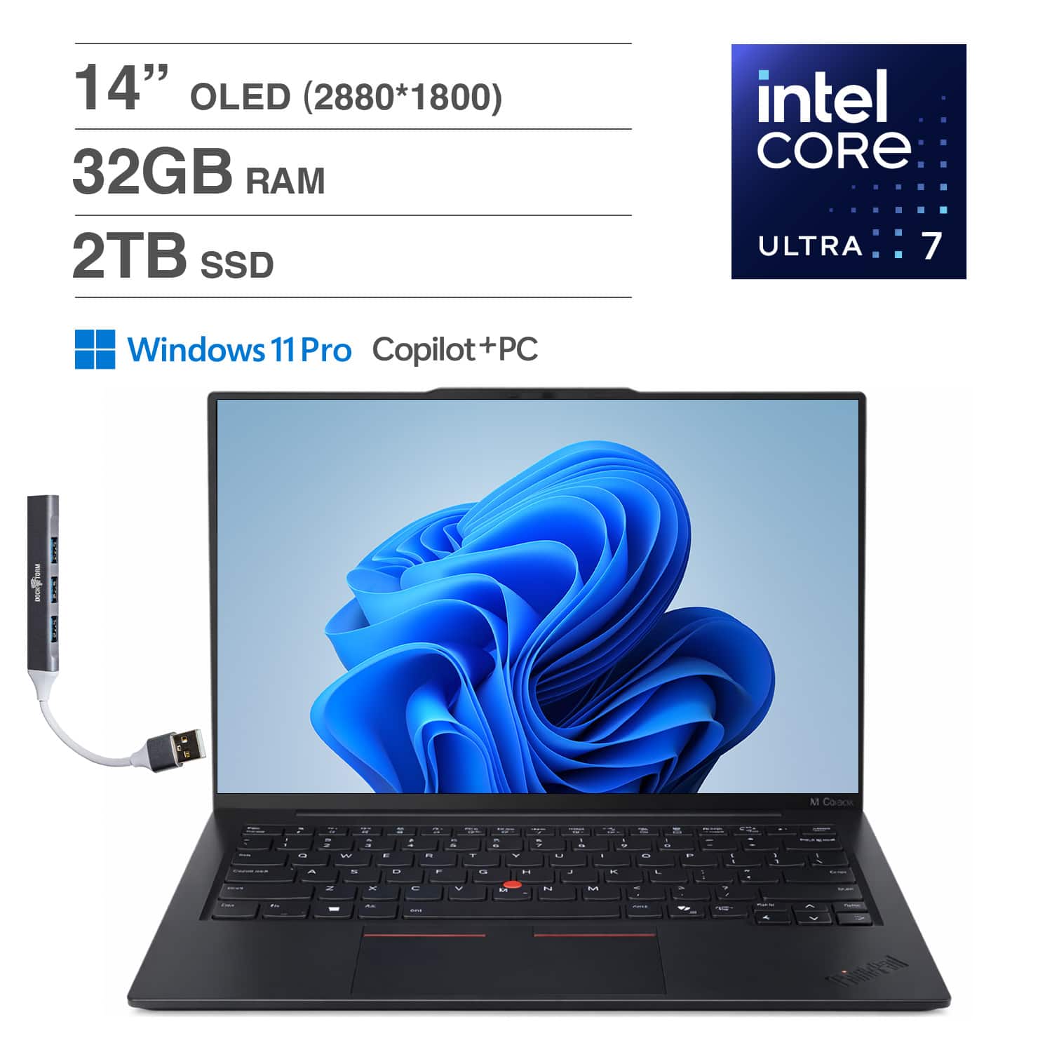 14" OLED (2880*1800)  
32GB RAM  
2TB SSD  
Intel Core Ultra 7  
Windows 11 Pro Copilot+PC
