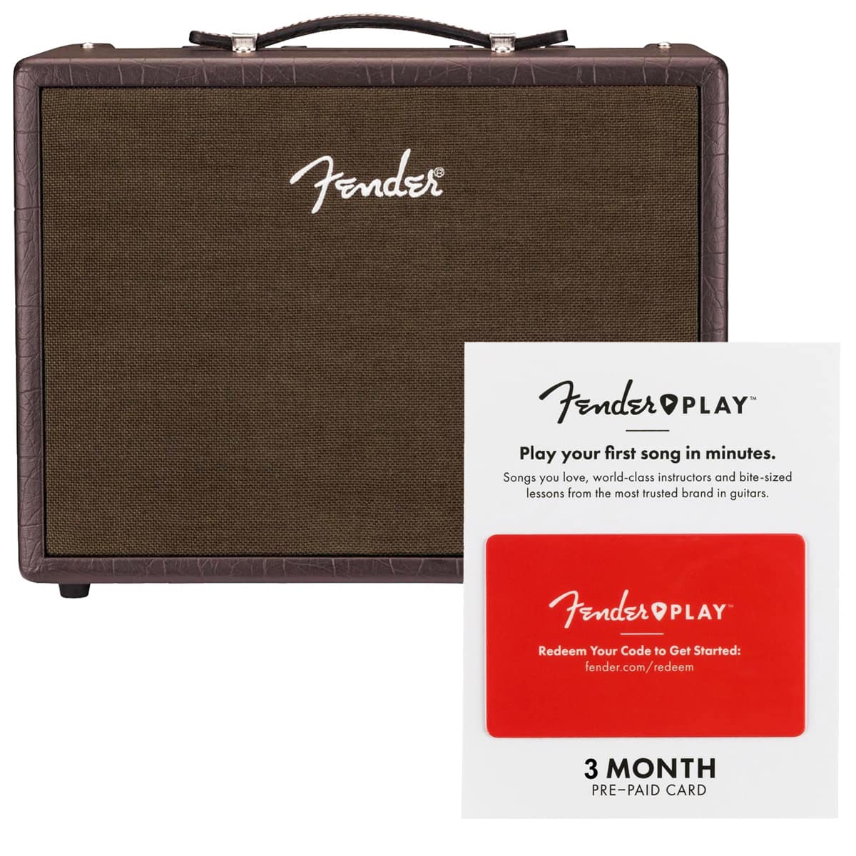 Fender - Acoustic Junior Amplifier, Dark Brown, 120V with Play 3 Month Prepaid Card