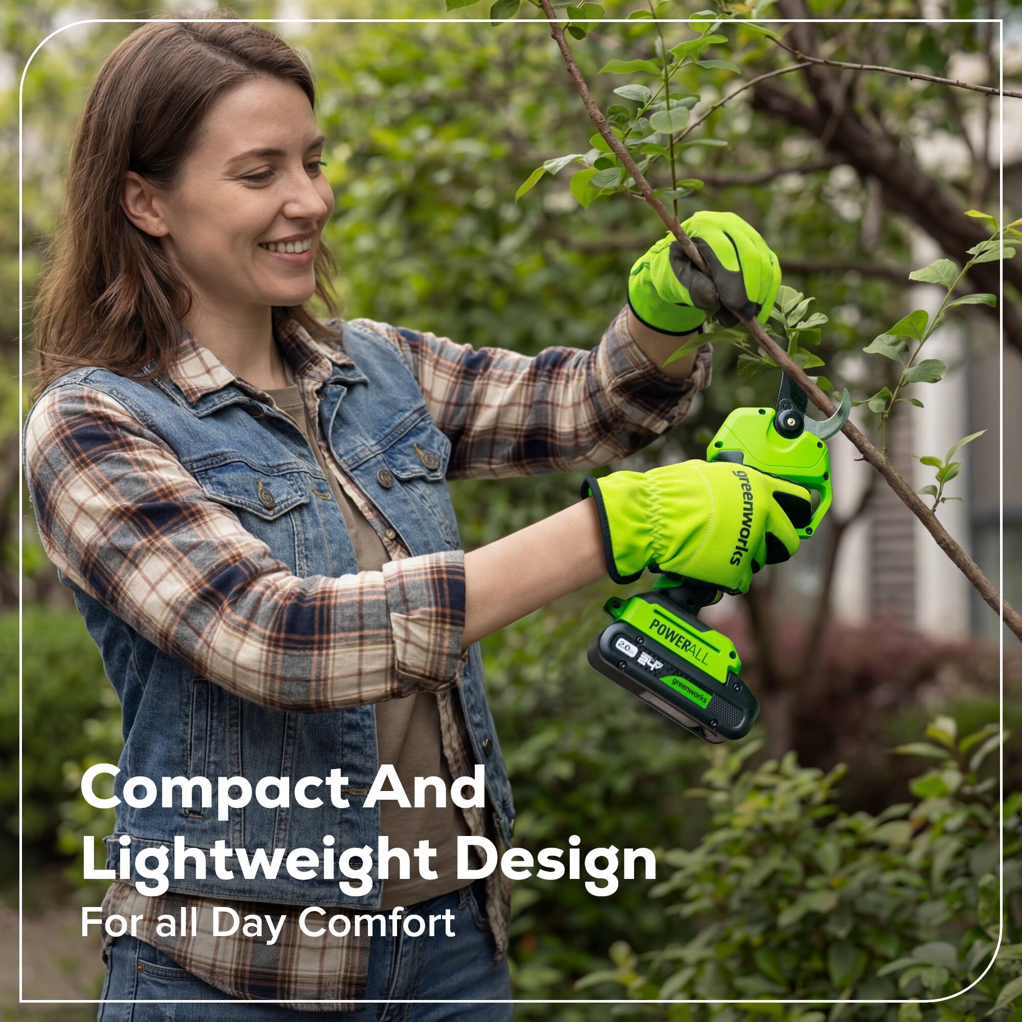 greenworks d POWERALL 26  
greenworks Compact And Lightweight Design For all Day Comfort