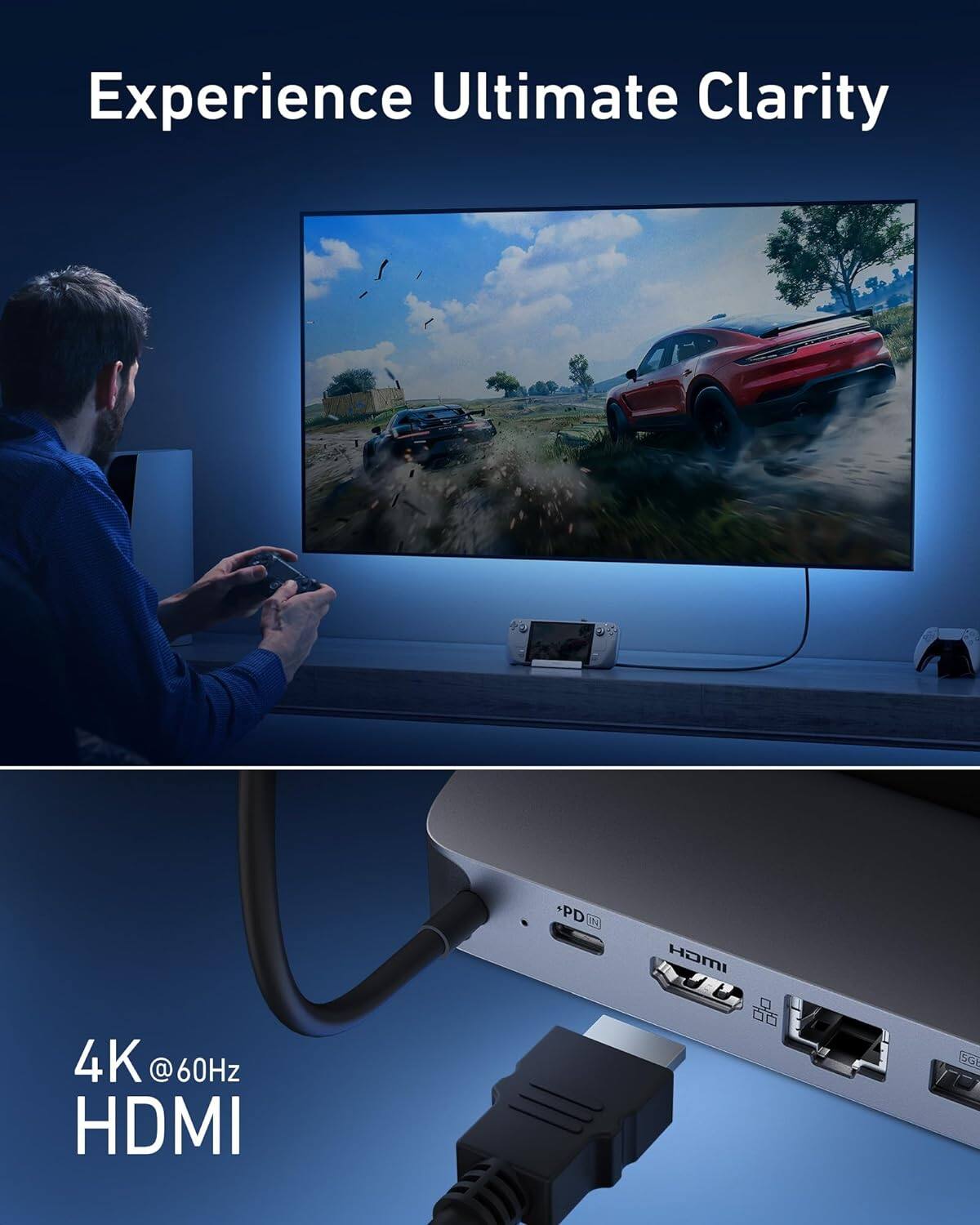 Experience Ultimate Clarity
4K @60Hz HDMI +PD HDMI 00 6GT