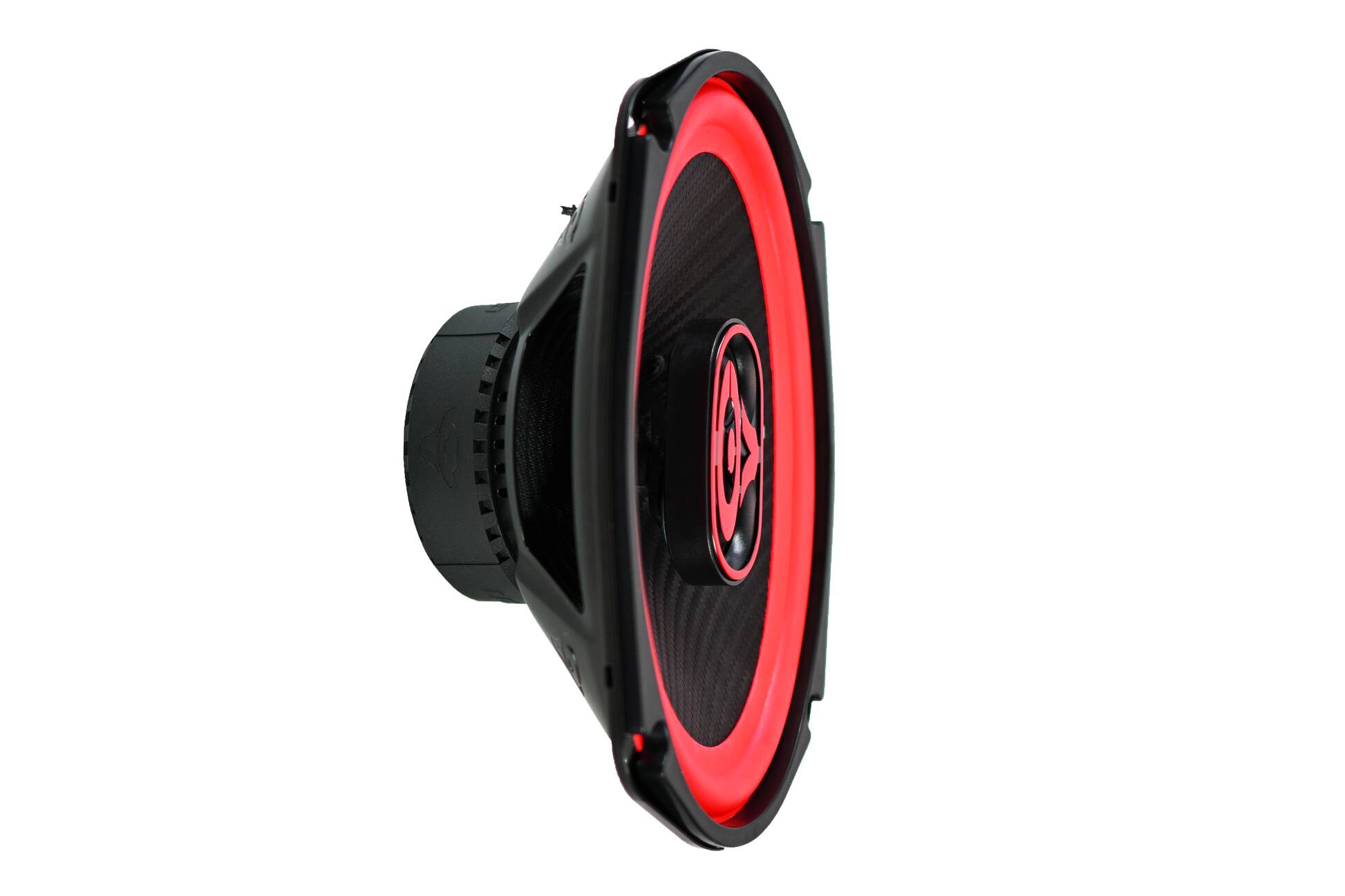 Left. Cerwin Vega - Cerwin Vega - V693 Vega 2025 Edition - 6"x9" 3-WAY FULL RANGE SPEAKERS - Black and Red.