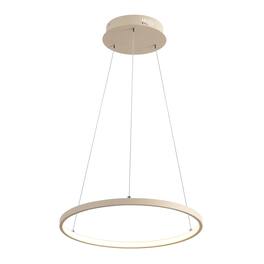 Jonathan Y - Brice 15.75" Modern Contemporary Metal Round Dimmable Integrated LED Pendant - Beige