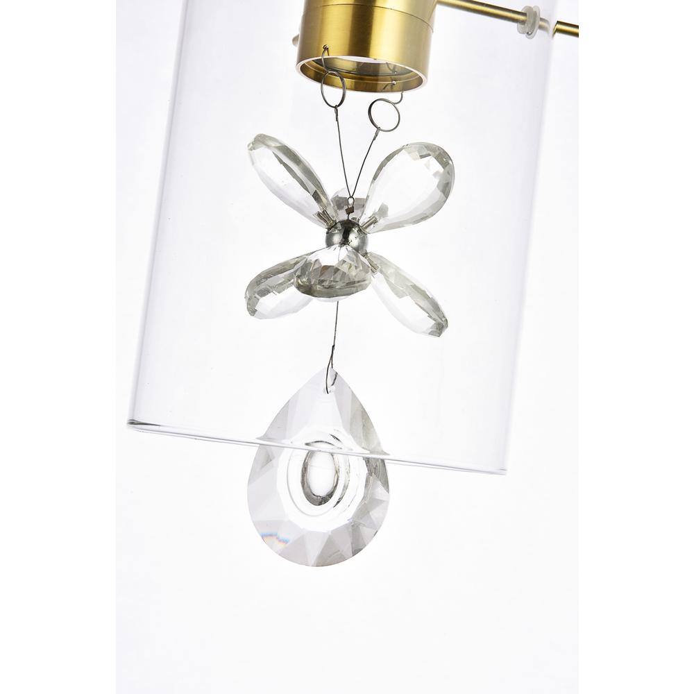 Alt View 3. Elegant Lighting - Hana 1 light Gold Pendant - Gold.