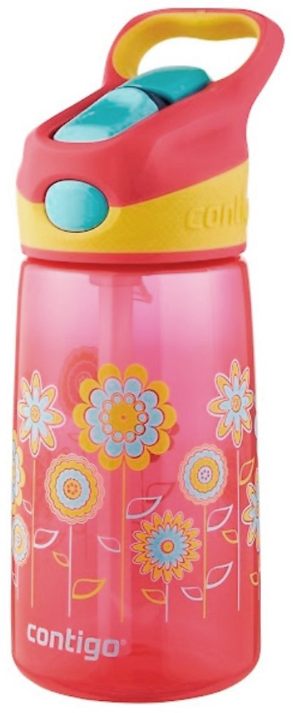 Contigo AUTOSPOUT Striker Straw Water Bottle 14oz Cherry Blossom Bird 2-Pack 
