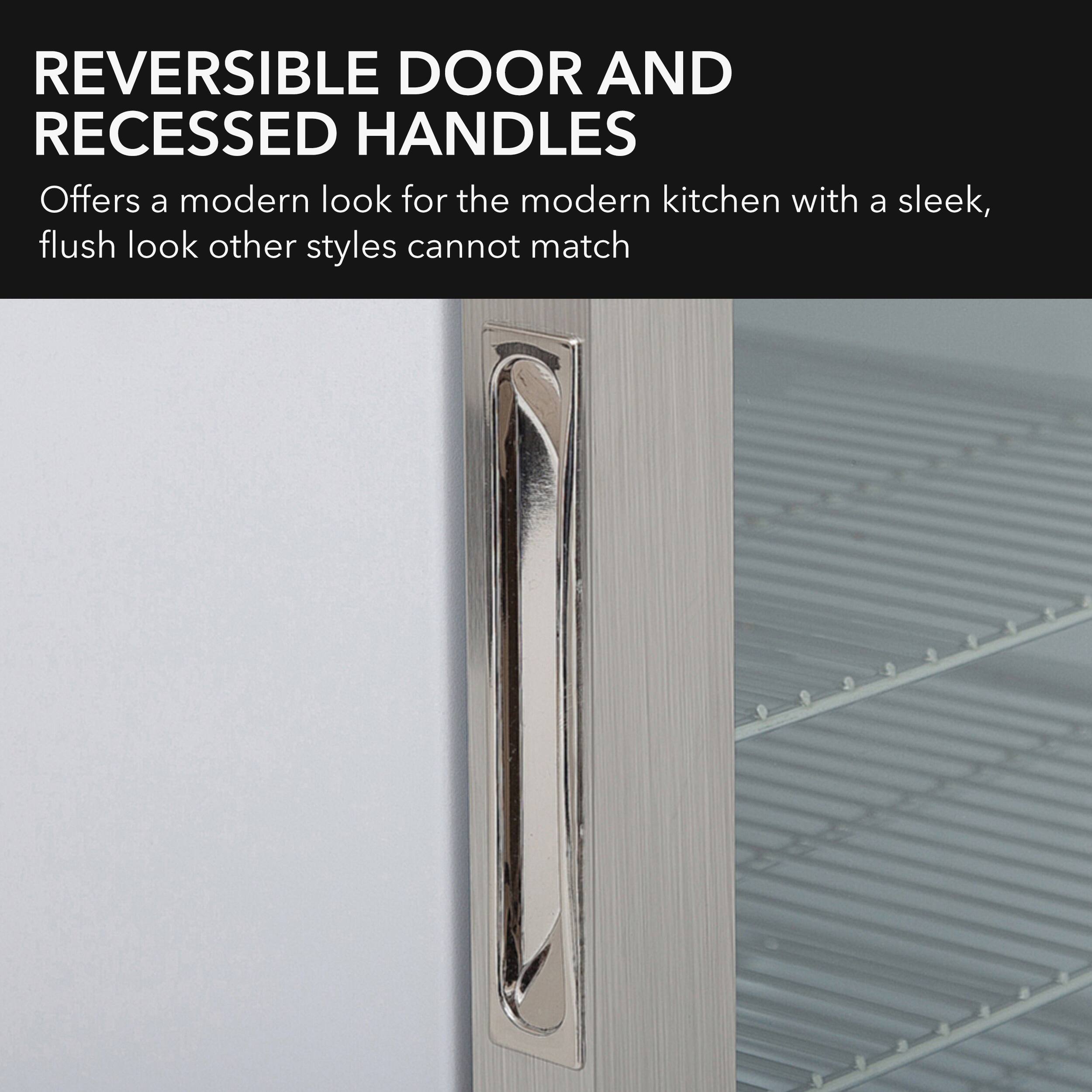 Alt View 13. Whynter - 90-Can Beverage Refrigerator - White Cabinet/Stainless Steel Trim.